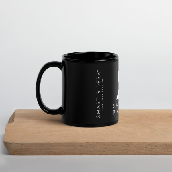 Tazza nera lucida "Save Your Passion" - immagine 3